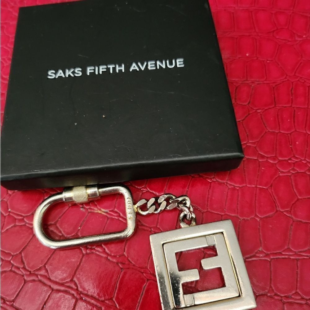Authentic Fendi Silver Rare Key Fob - Picture 7 of 8